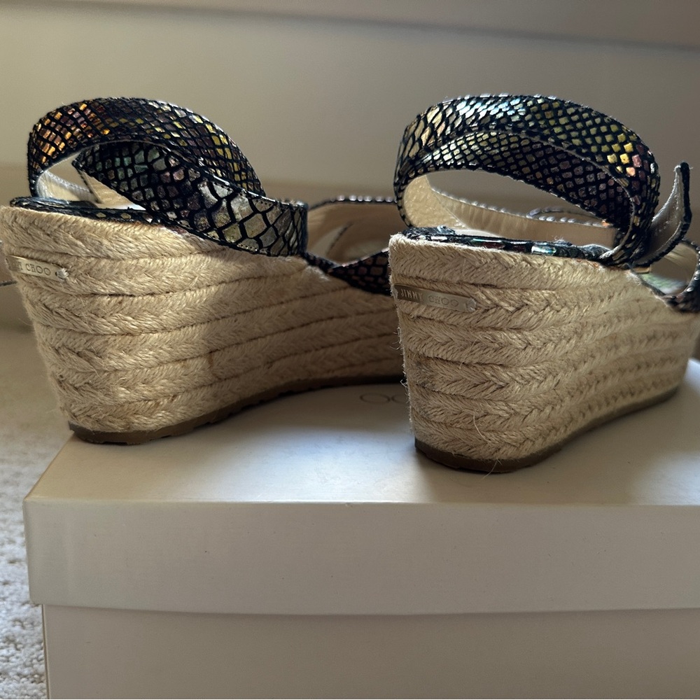 Jimmy Choo Pepper Holographic Python Leather Ankl… - image 4